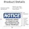 Signmission Persons Under 21 Years Of Age Not Permitted OSHA Notice Sign, Vinyl Decal, 5in W x 3.5in L, 2PK OS-2PACK-NS-D-35-L-17211 - alternate 3